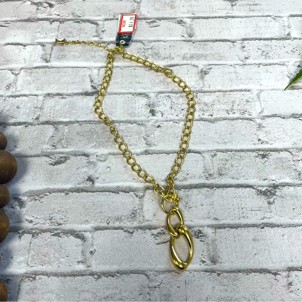 Kasper NWT Womens Gold Dressy Chain Necklace Minimalist Career Work Professional